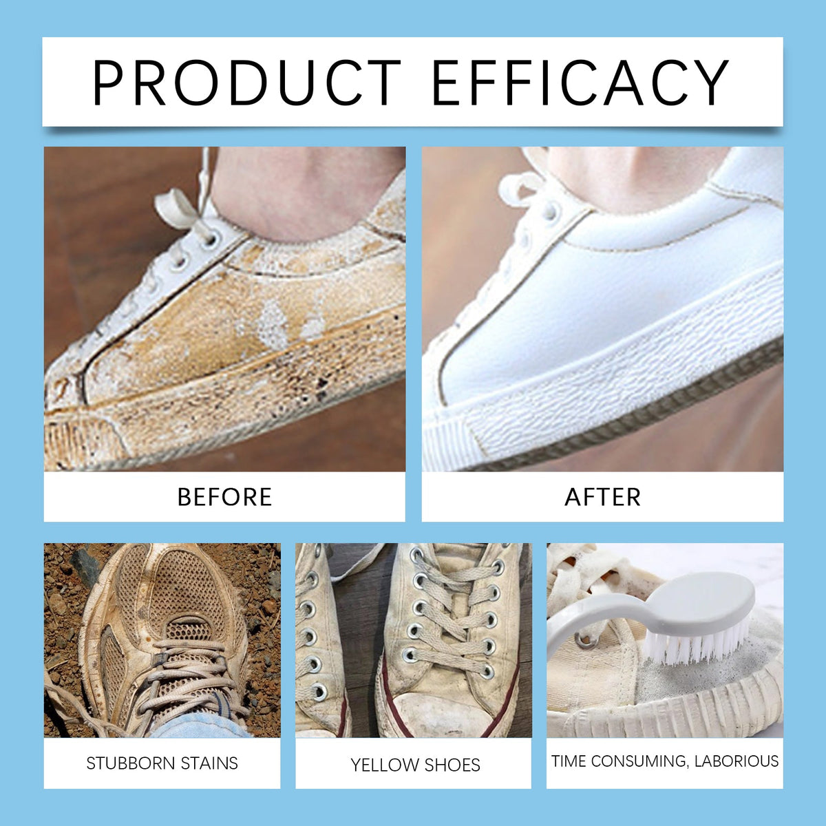 Shoe Cleaner Foam, Sneaker Quick Clean Foam, No Water Rinse Portable Cleaner for White Shoes, Sneakers, Tennis Shoes